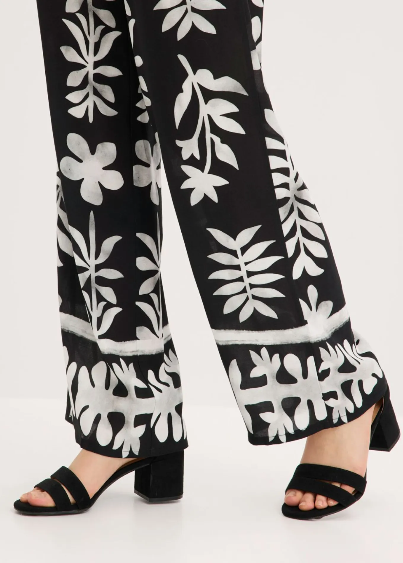 Pantalón estampado de viscosa fluida