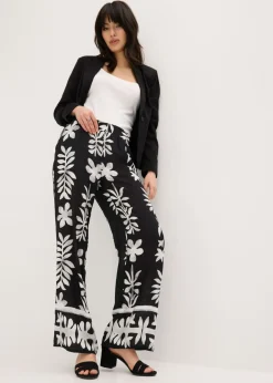 Pantalón estampado de viscosa fluida