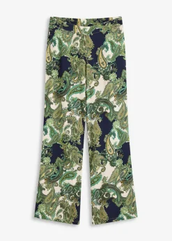 Pantalón estampado de viscosa fluida