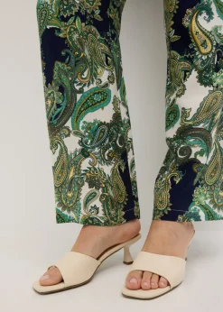 Pantalón estampado de viscosa fluida