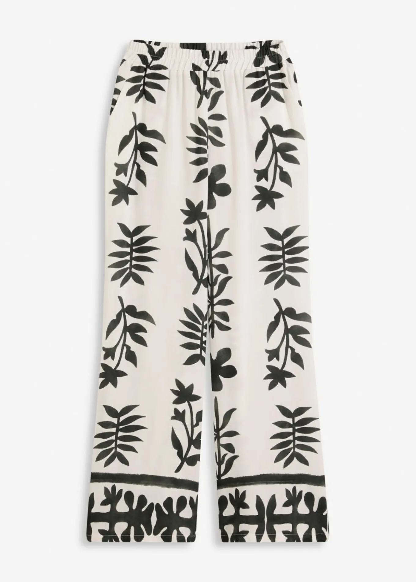 Pantalón estampado de viscosa fluida