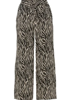 Pantalón estampado de viscosa fluida