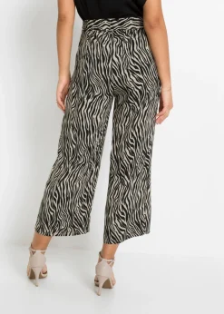 Pantalón estampado de viscosa fluida