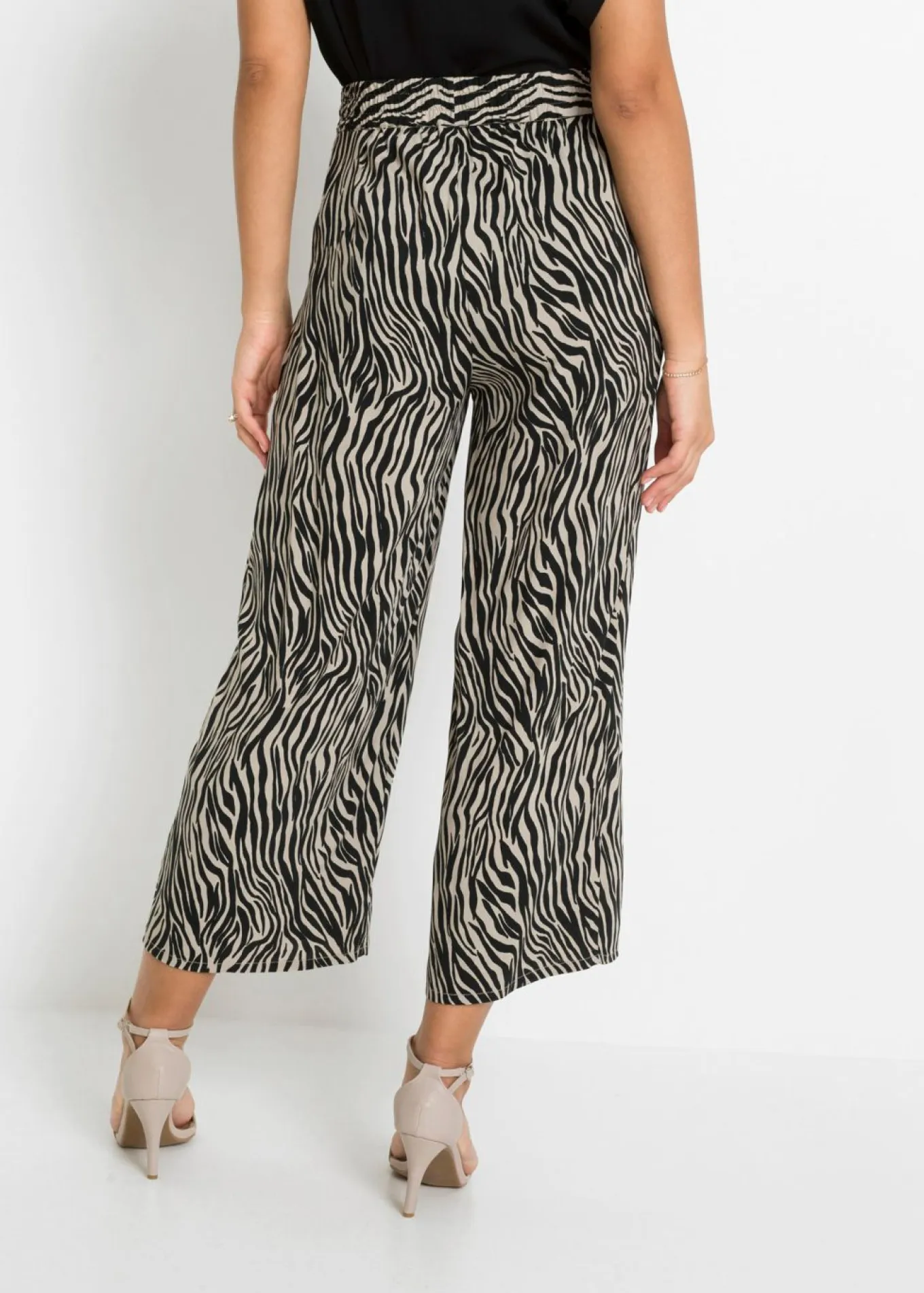 Pantalón estampado de viscosa fluida