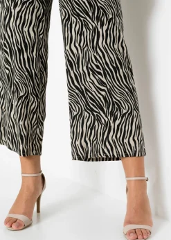 Pantalón estampado de viscosa fluida