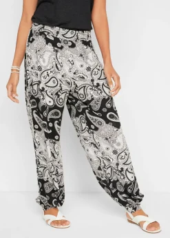Pantalón harem de punto de mezcla de viscosa fluida