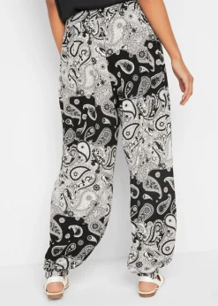 Pantalón harem de punto de mezcla de viscosa fluida