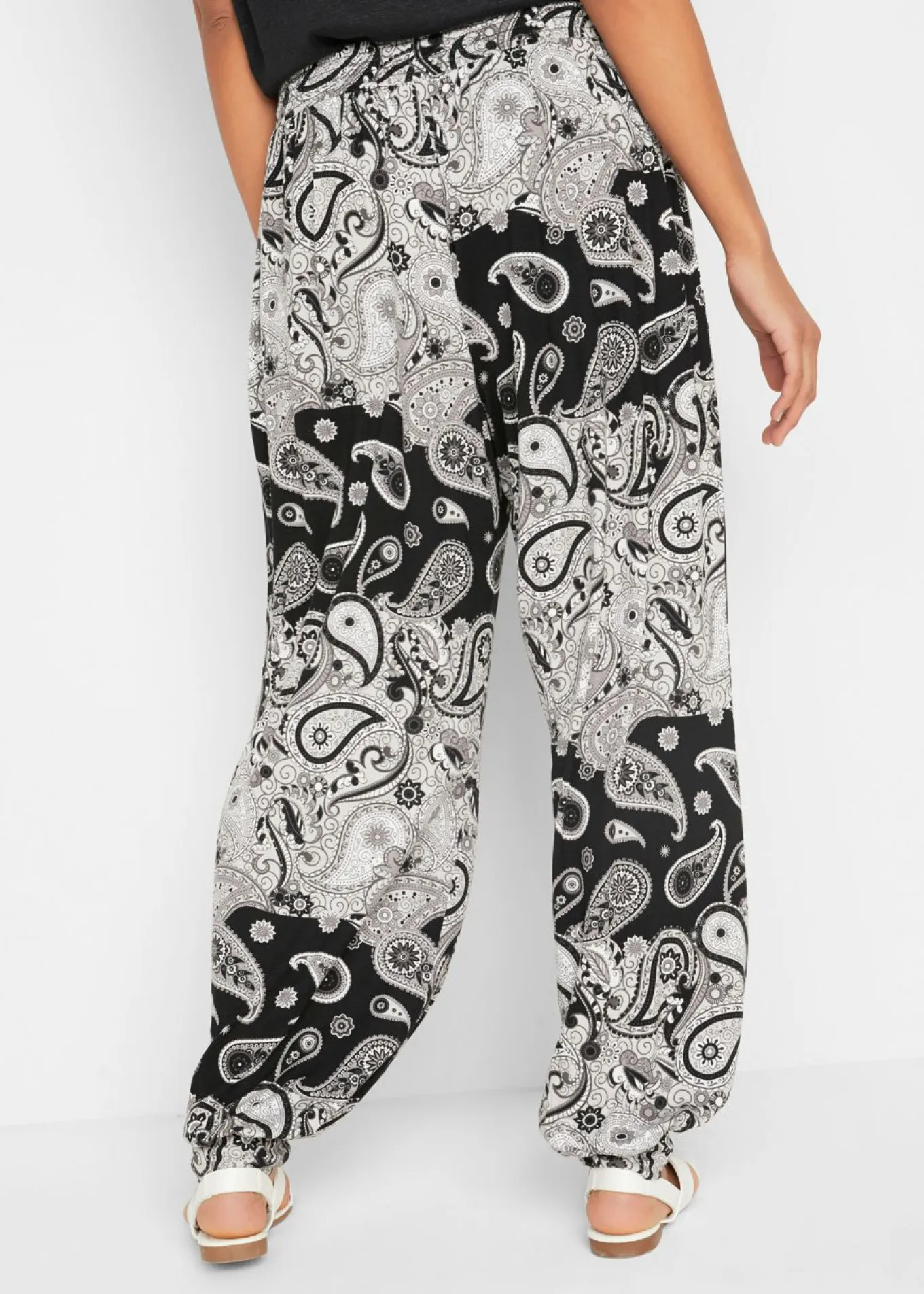 Pantalón harem de punto de mezcla de viscosa fluida
