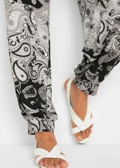 Pantalón harem de punto de mezcla de viscosa fluida