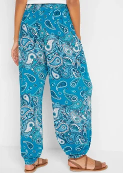 Pantalón harem de punto de mezcla de viscosa fluida