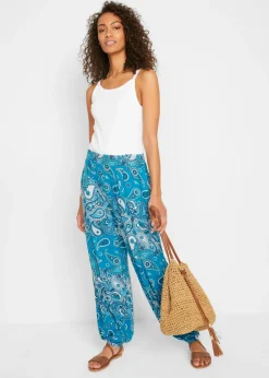 Pantalón harem de punto de mezcla de viscosa fluida