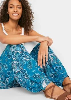 Pantalón harem de punto de mezcla de viscosa fluida
