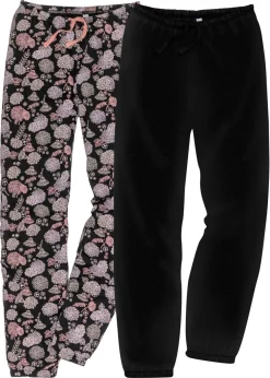 Pantalón largo de pijama de algodón orgánico puro (2 unidades)