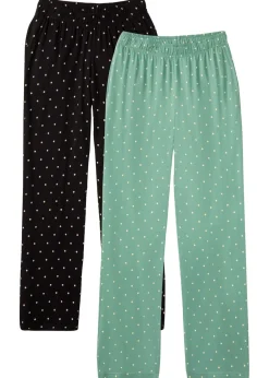 Pantalón largo de pijama de algodón puro (2 unidades)
