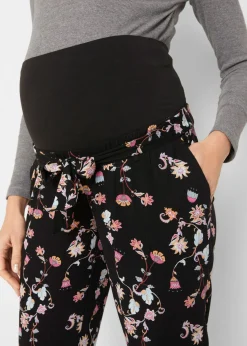 Pantalón ligero premamá de viscosa con corte holgado