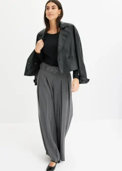 Pantalón Marlene ancho con mezcla de viscosa fluida