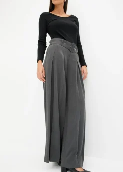 Pantalón Marlene ancho con mezcla de viscosa fluida