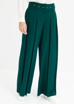 Pantalón Marlene ancho con mezcla de viscosa fluida