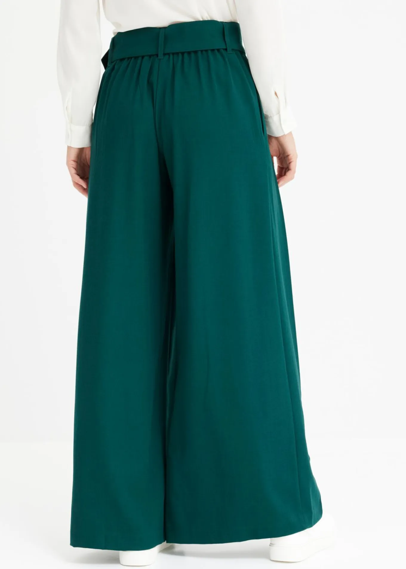 Pantalón Marlene ancho con mezcla de viscosa fluida