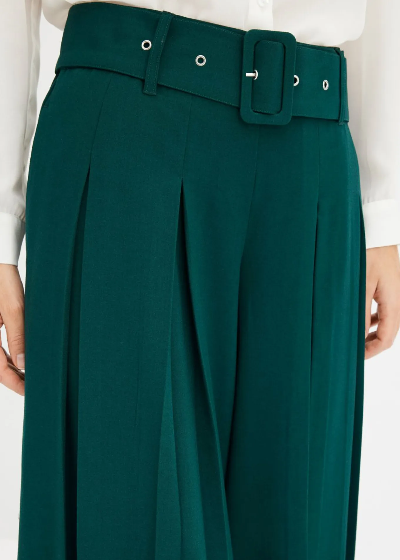 Pantalón Marlene ancho con mezcla de viscosa fluida
