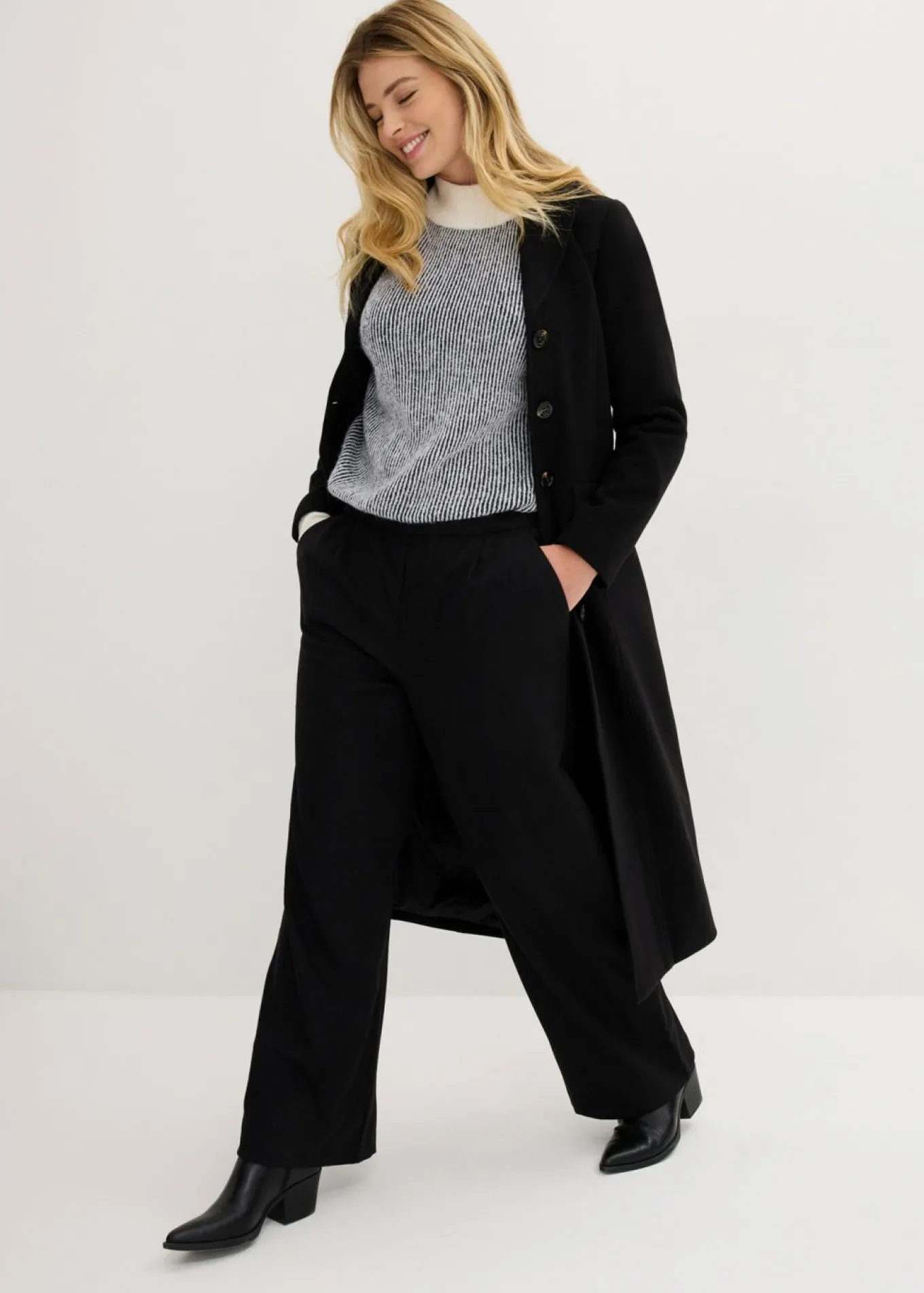 Pantalón Marlene con aspecto de lana