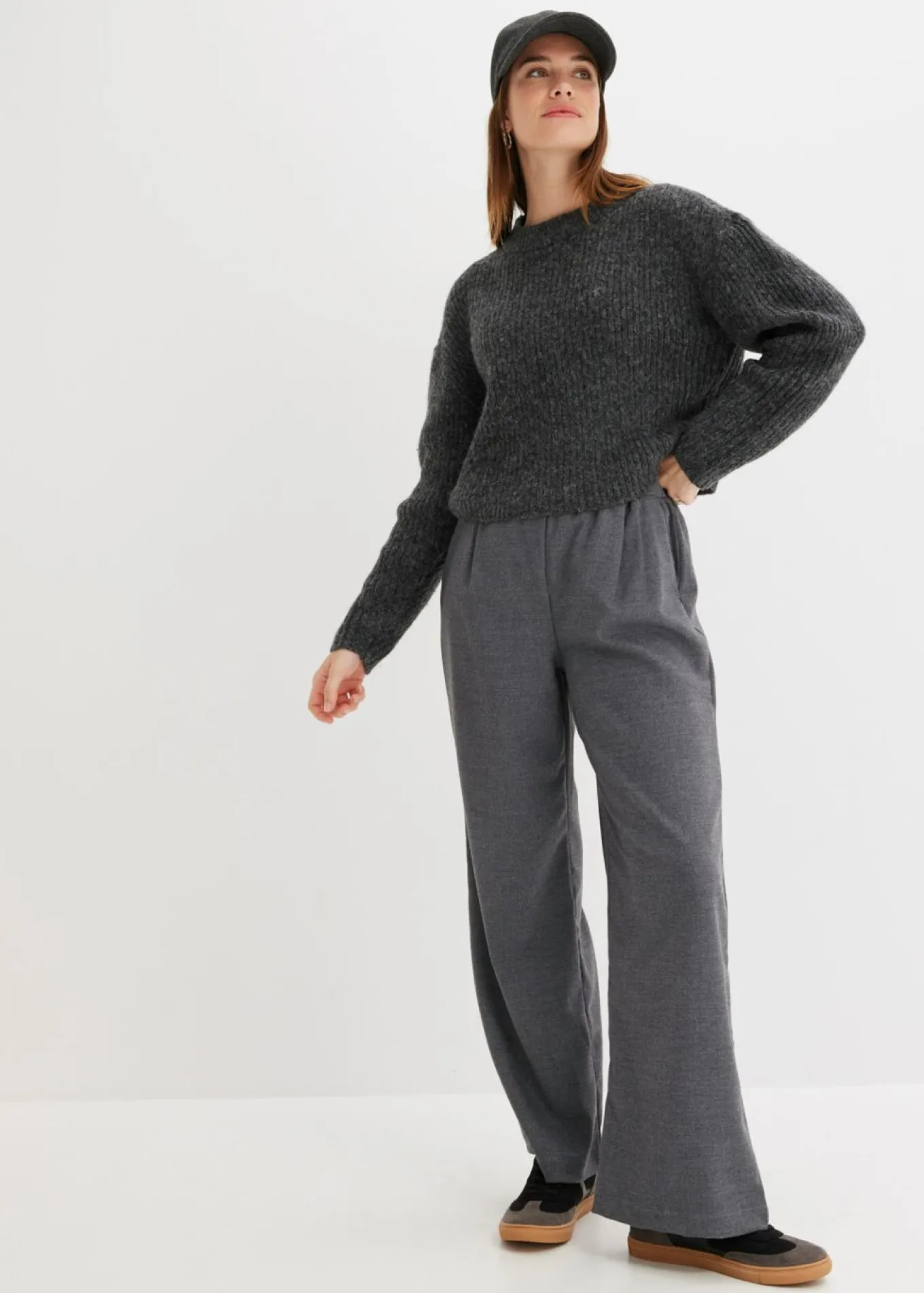 Pantalón Marlene con aspecto de lana