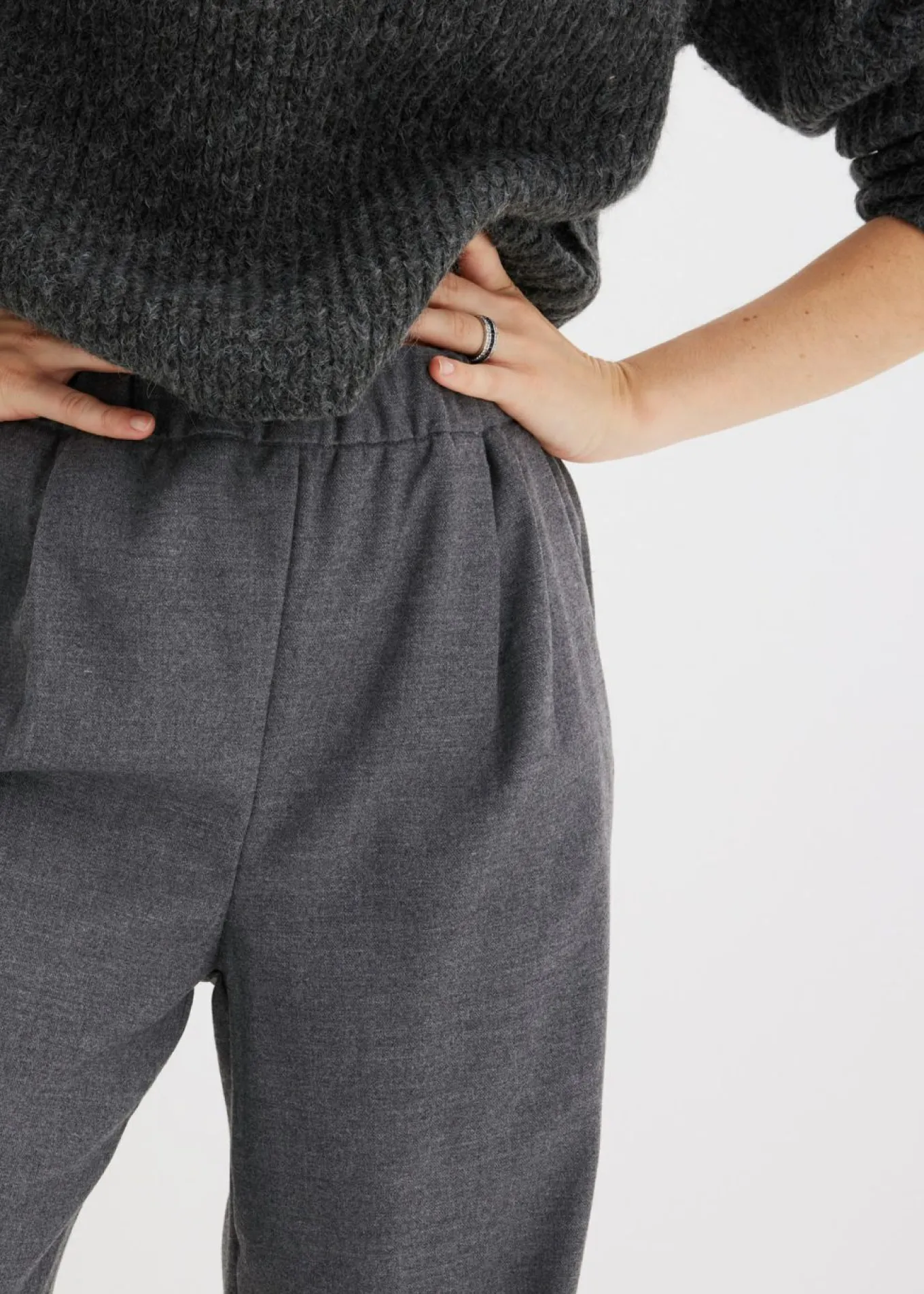 Pantalón Marlene con aspecto de lana