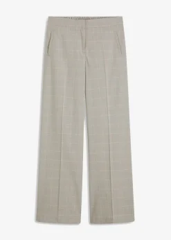 Pantalón Marlene con viscosa de cuadro galés