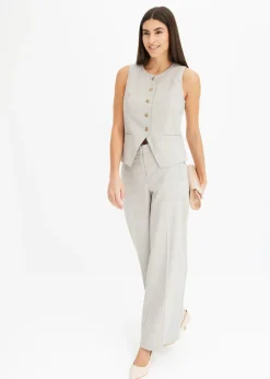 Pantalón Marlene con viscosa de cuadro galés