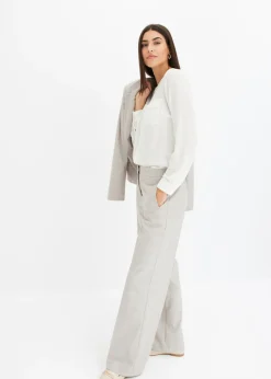 Pantalón Marlene con viscosa de cuadro galés
