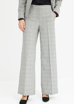 Pantalón Marlene con viscosa de cuadro galés
