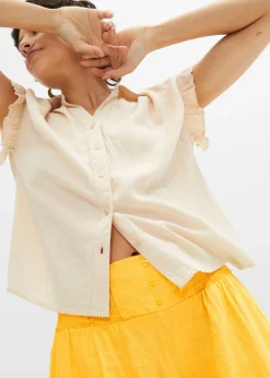 Pantalón Marlene de mezcla vaporosa de lino