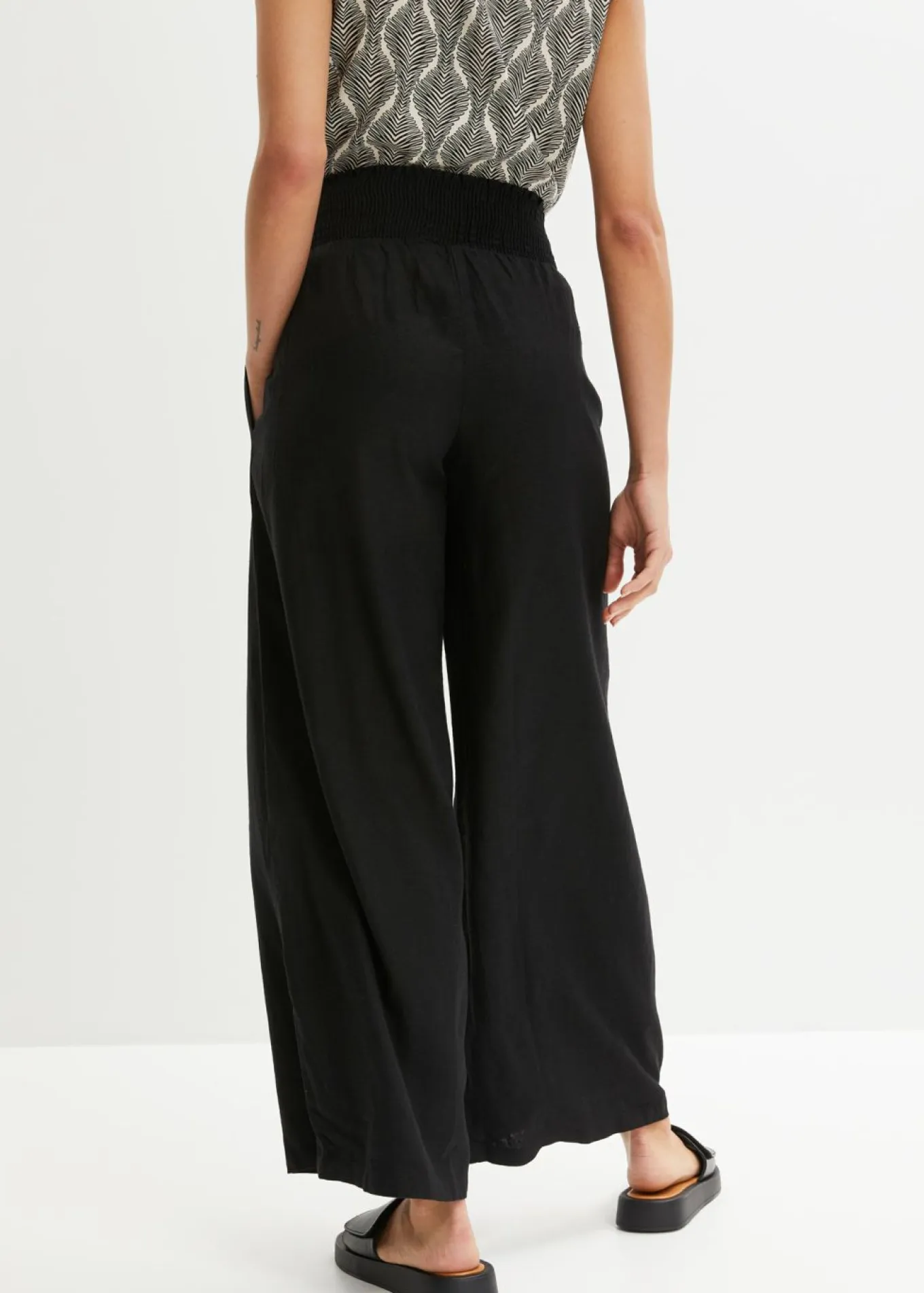 Pantalón Marlene de mezcla vaporosa de lino