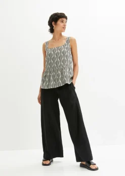 Pantalón Marlene de mezcla vaporosa de lino
