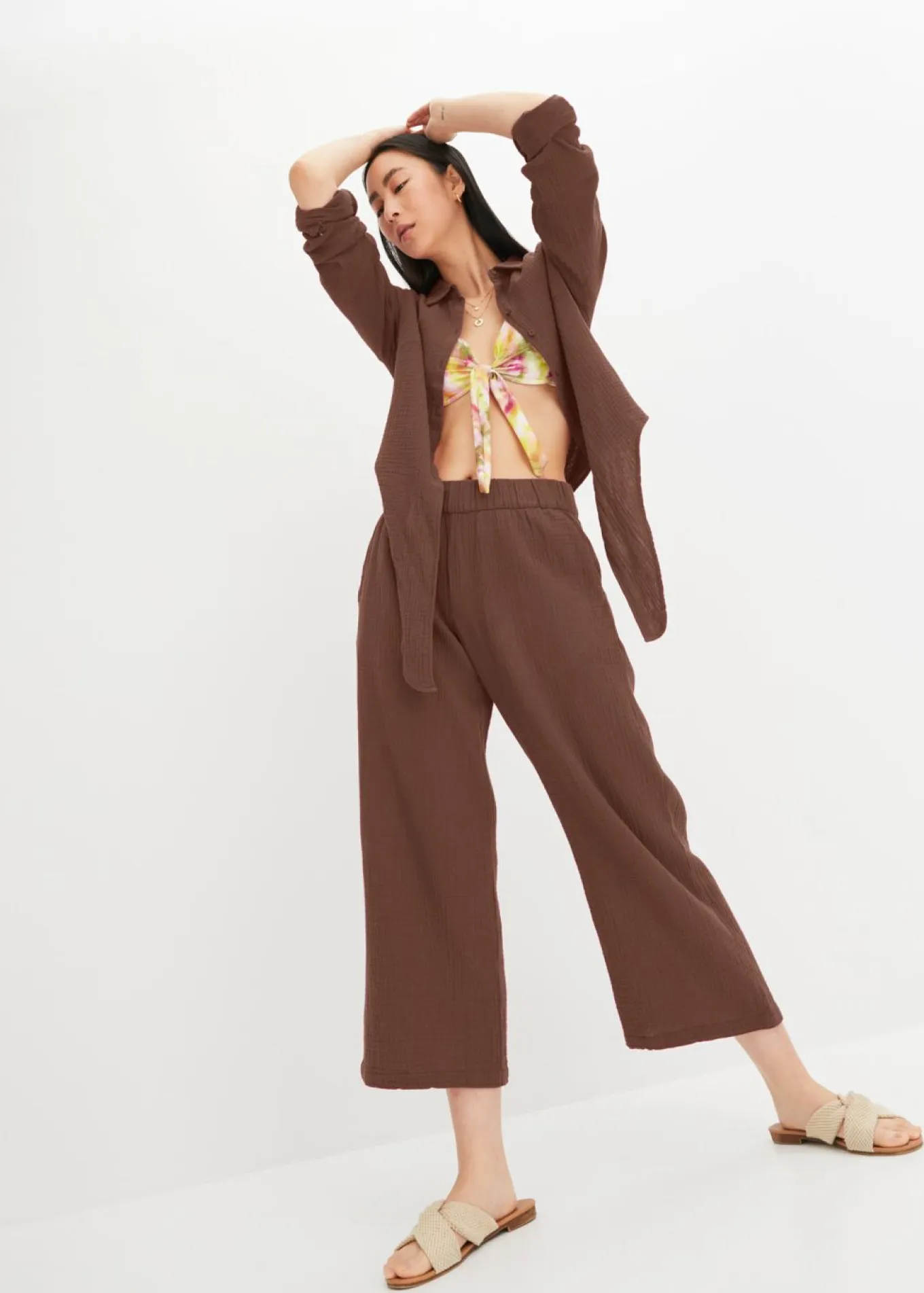 Pantalón Marlene de muselina de algodón
