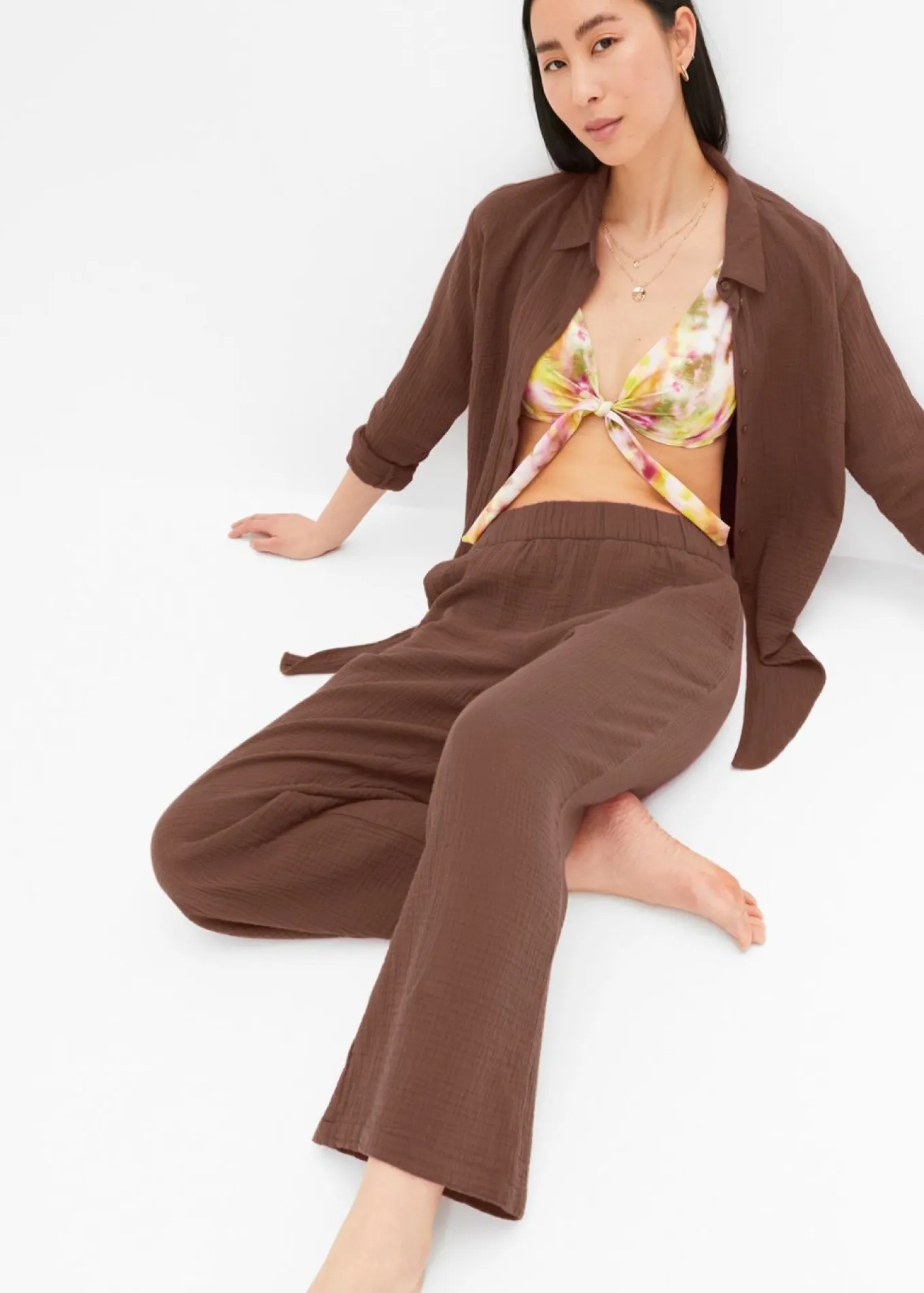 Pantalón Marlene de muselina de algodón