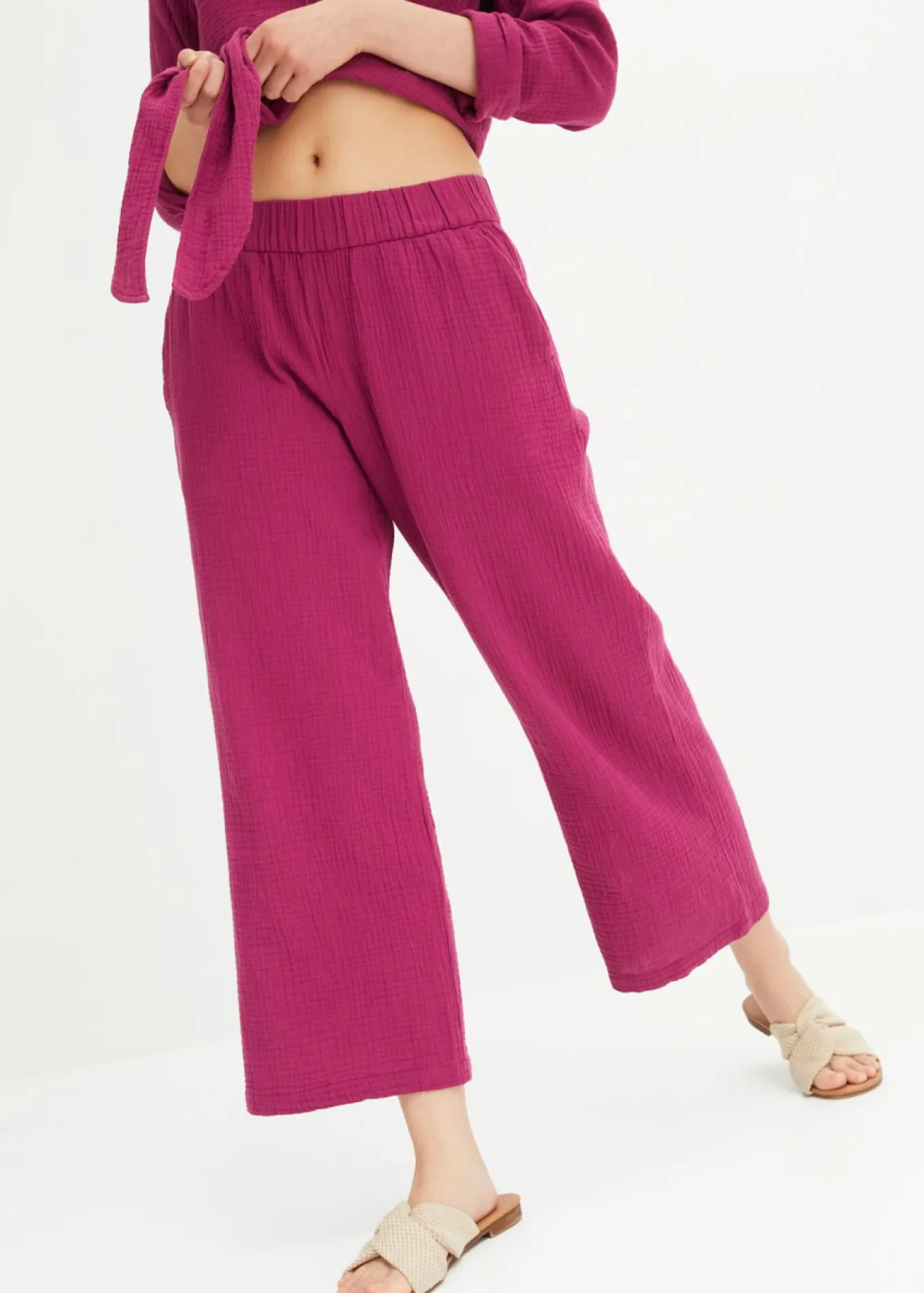 Pantalón Marlene de muselina de algodón