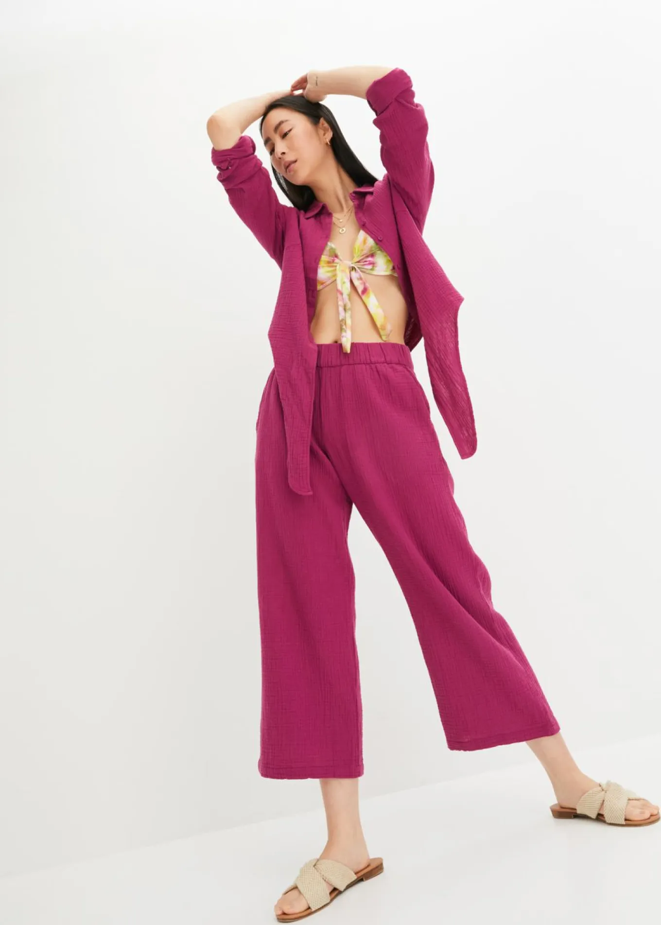 Pantalón Marlene de muselina de algodón