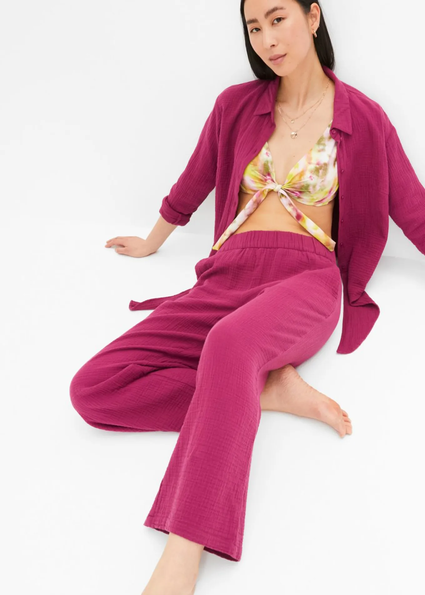 Pantalón Marlene de muselina de algodón