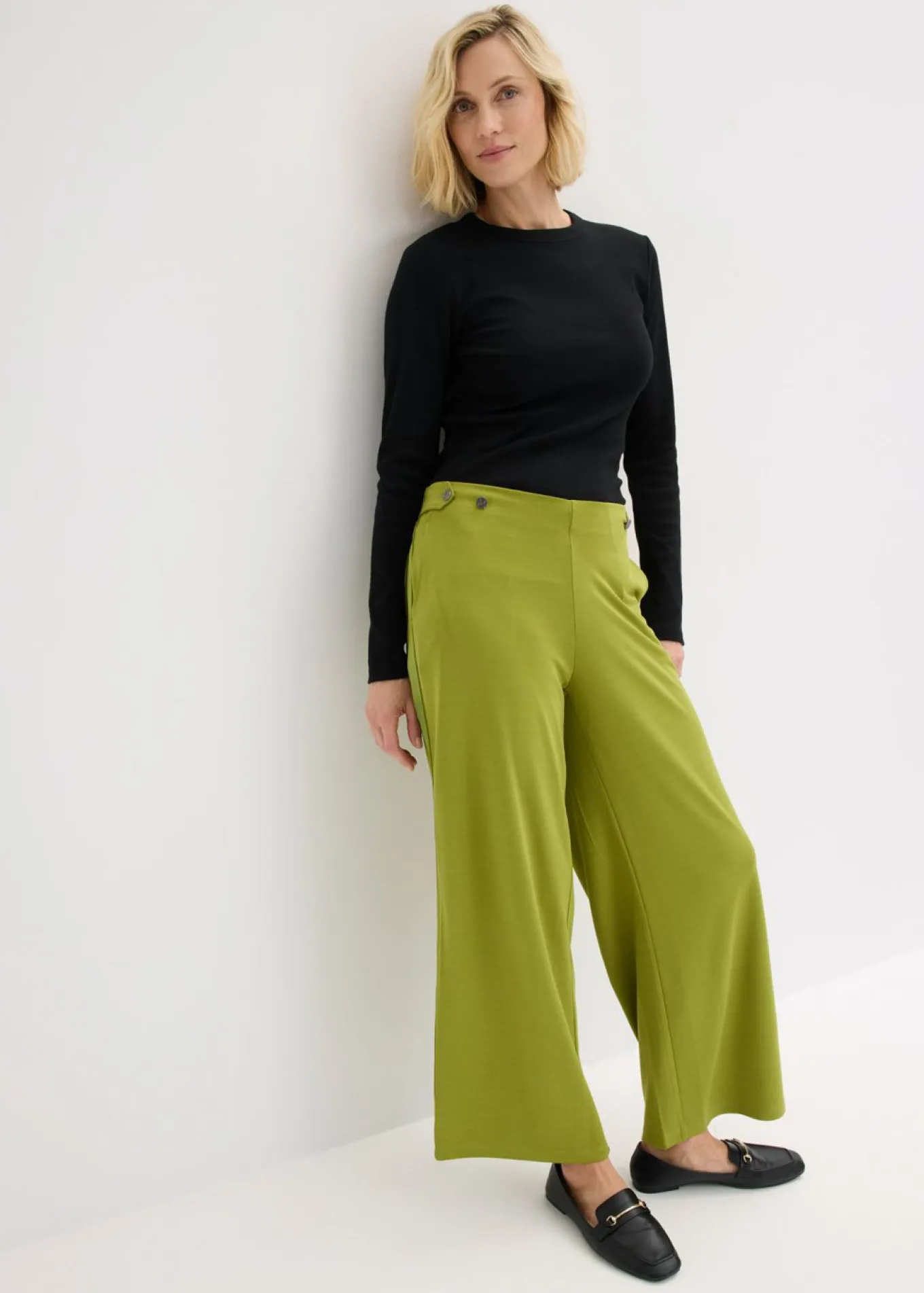 Pantalón Marlene de Punto di Roma con cinta de satén