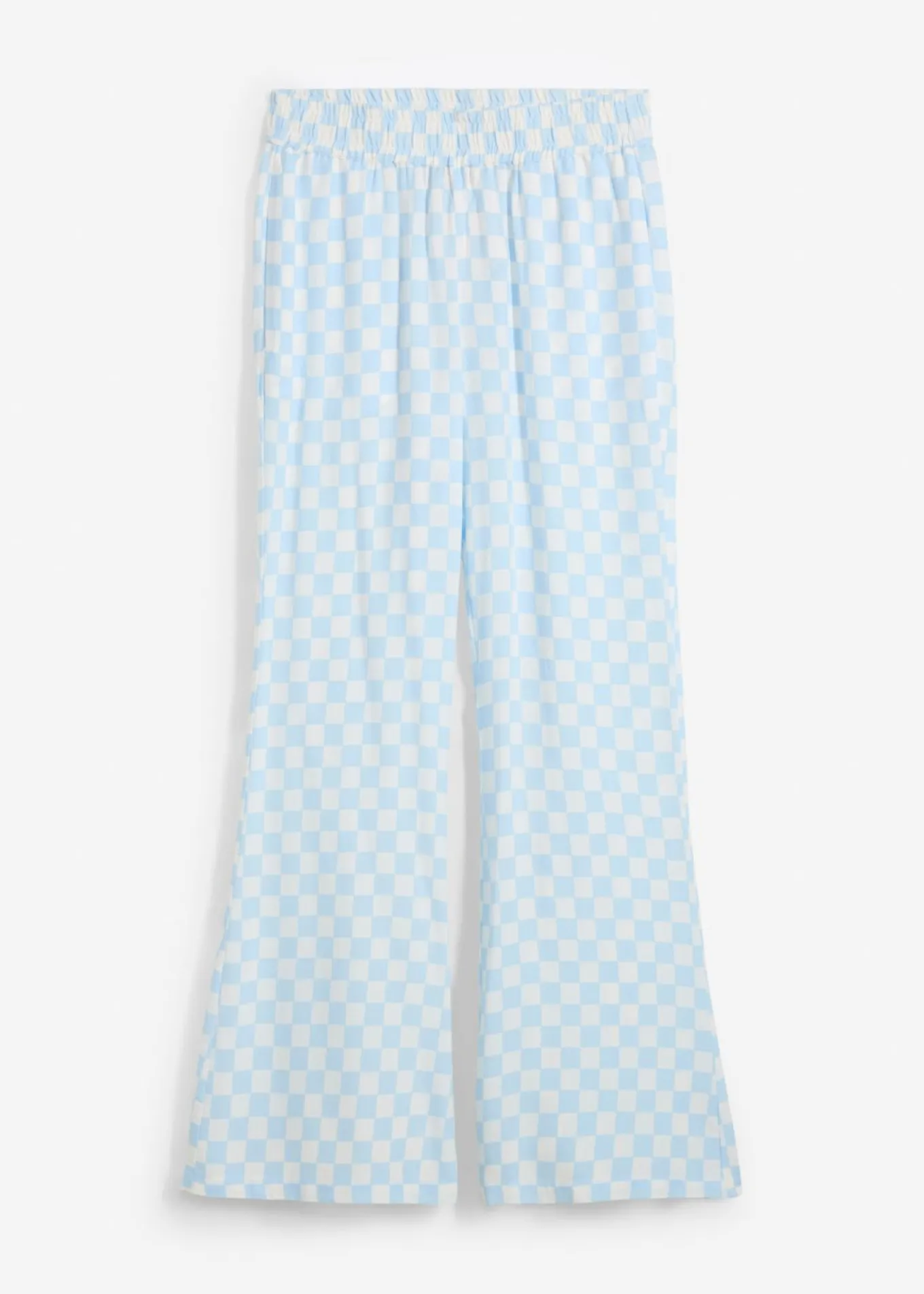 Pantalón Marlene de viscosa fluida con estampado de cuadros
