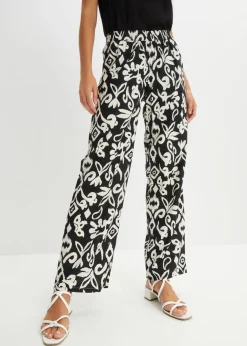 Pantalón Marlene estampado de viscosa fluida