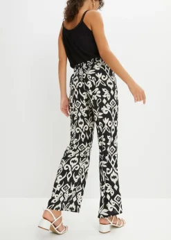 Pantalón Marlene estampado de viscosa fluida