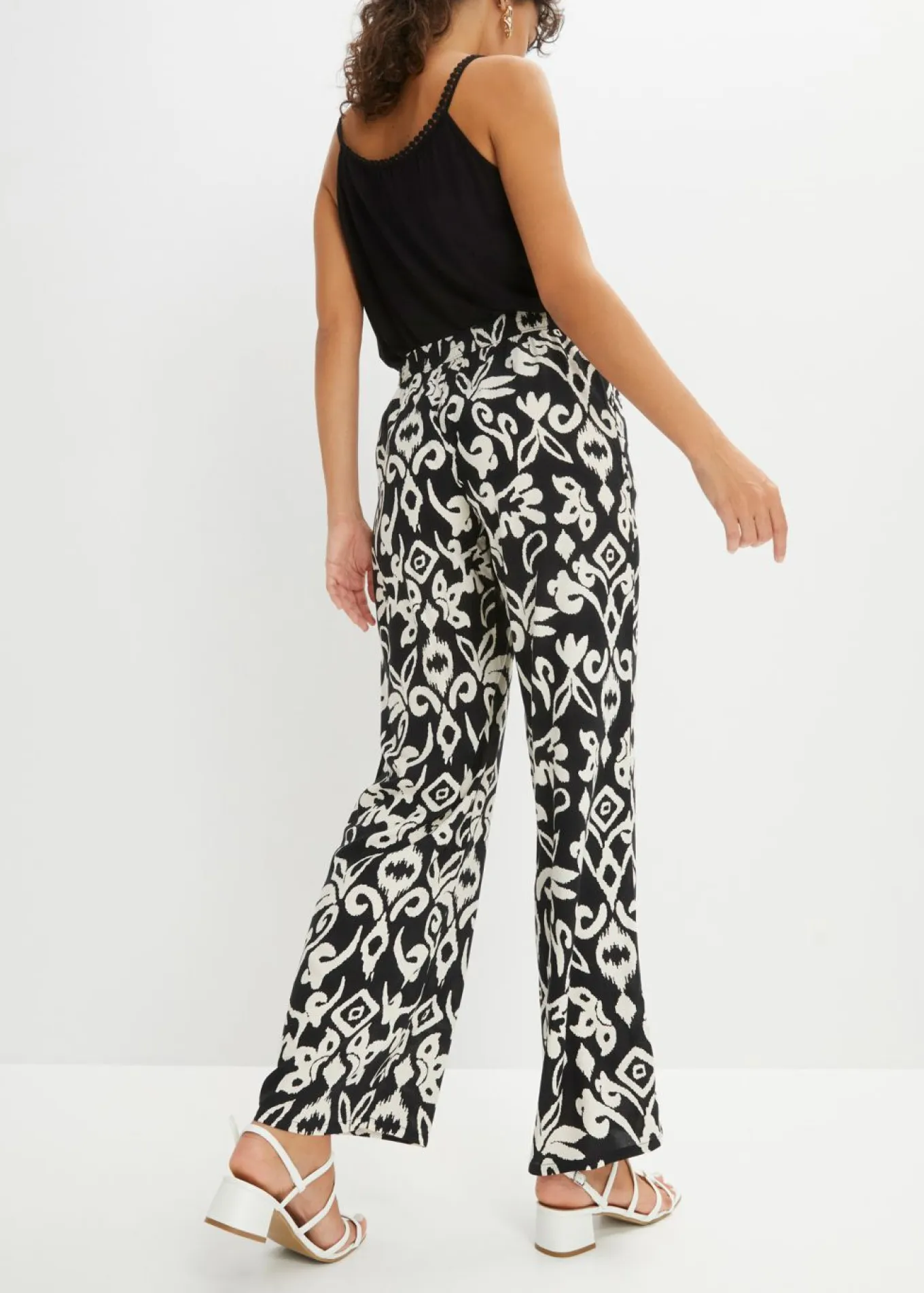 Pantalón Marlene estampado de viscosa fluida