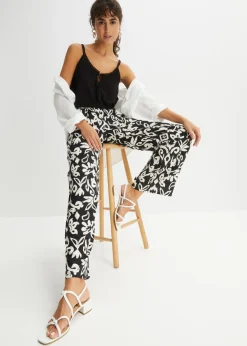 Pantalón Marlene estampado de viscosa fluida