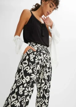Pantalón Marlene estampado de viscosa fluida
