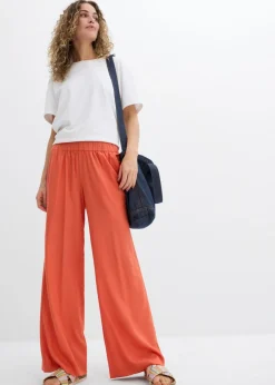 Pantalón palazzo ancho con cintura cómoda