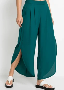 Pantalón palazzo con abertura