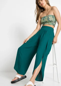 Pantalón palazzo con abertura