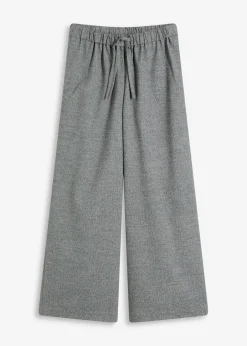 Pantalón palazzo con aspecto de lana